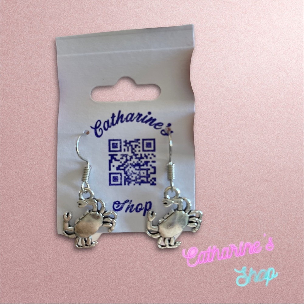 Crab Charm Earrings